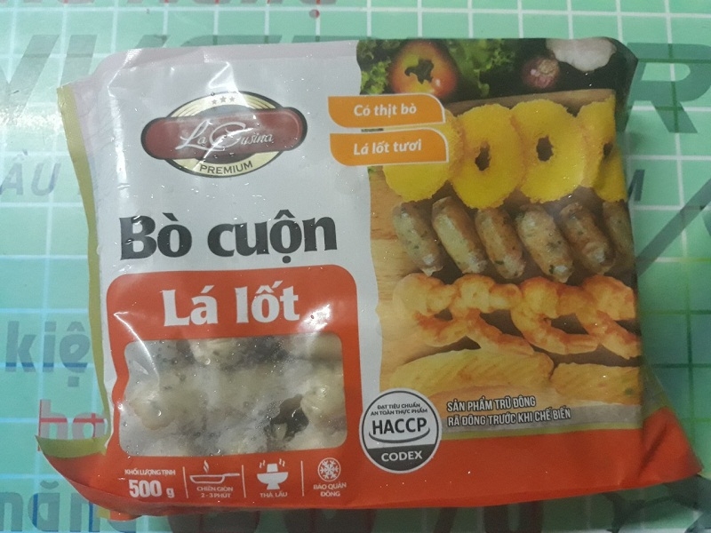 Bò Cuộn Lá Lốt / kg 56 viên 